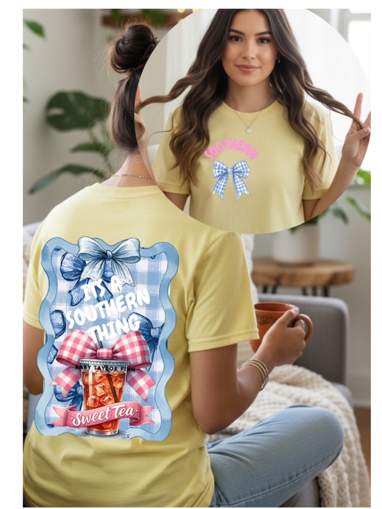 Gildan Tops - Gildan Yellow 'It's a Southern Thing' Sweet Tea Graphic Tee